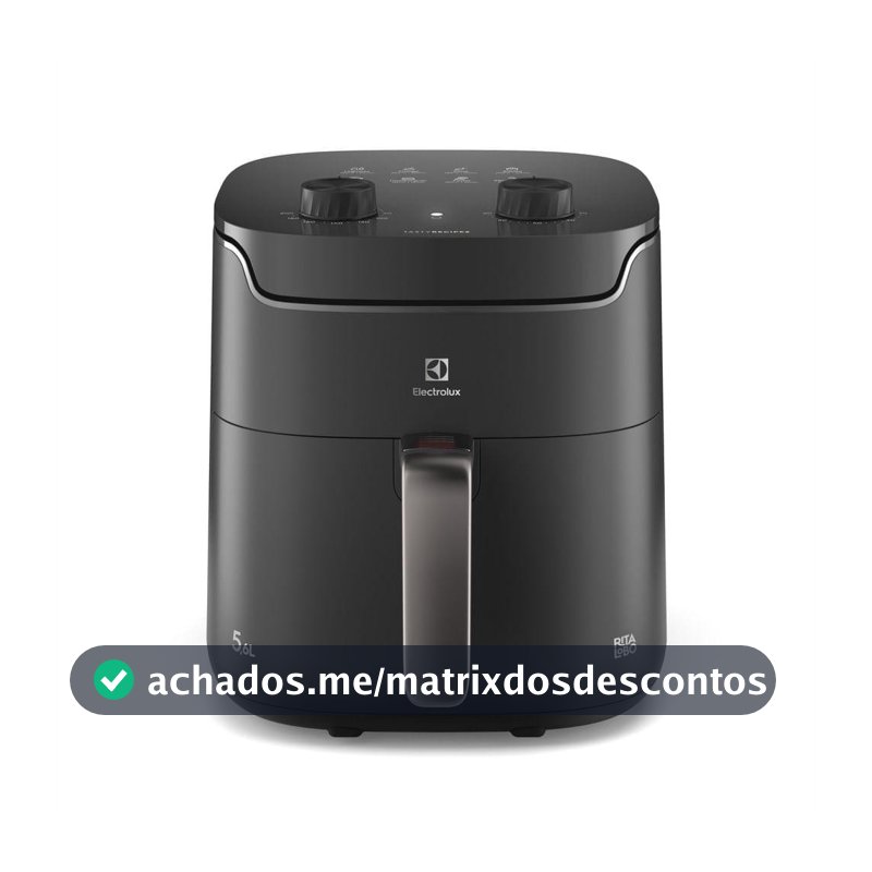 Air Fryer Electrolux por Rita Lobo 5,6L Cinza Efficient Economia de Energia 1400W (EAF40)
