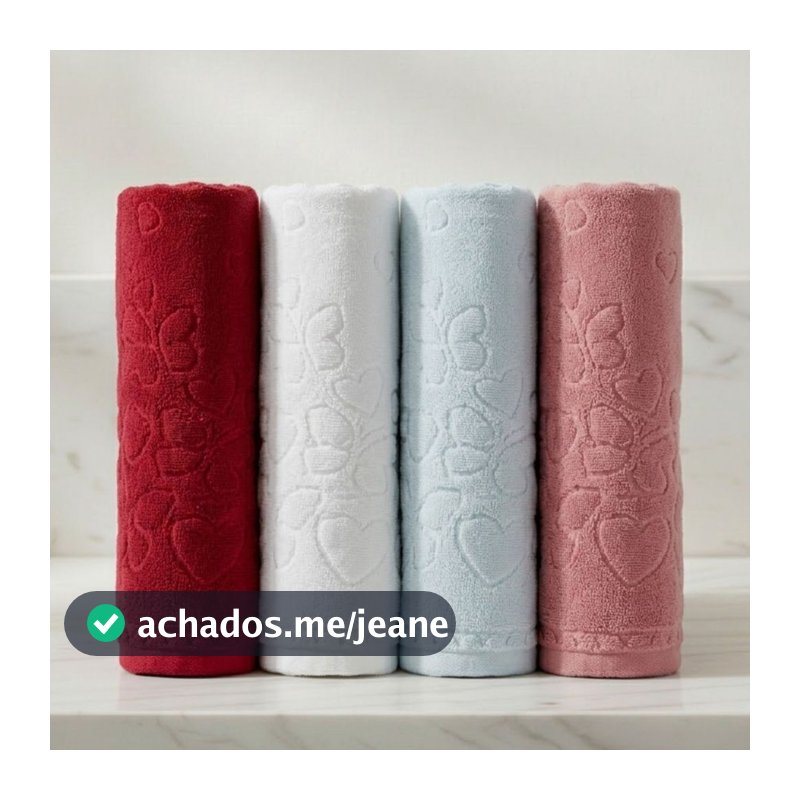 Toalha de Rosto 100% Algodão Toque Macio Aveludado Excelente Absorção Dohler Romance