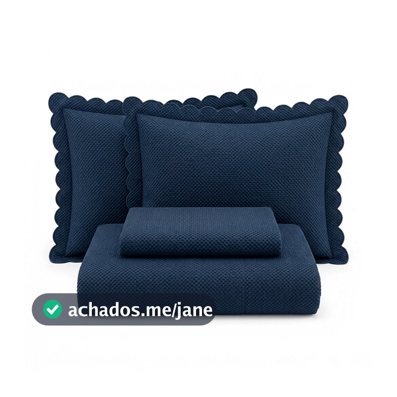 Colcha Cobre Leito Matelado Milão 150 Fios Luxo Ultrassônico 3 Peças Casa Dona