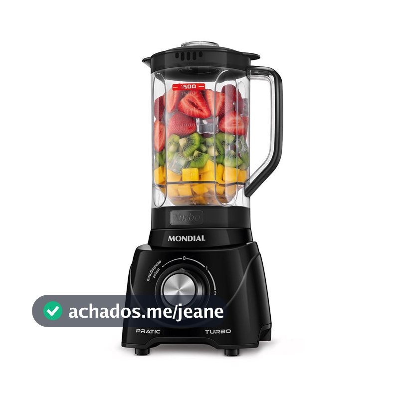 Liquidificador Mondial Pratic Turbo L98B Preto 220V