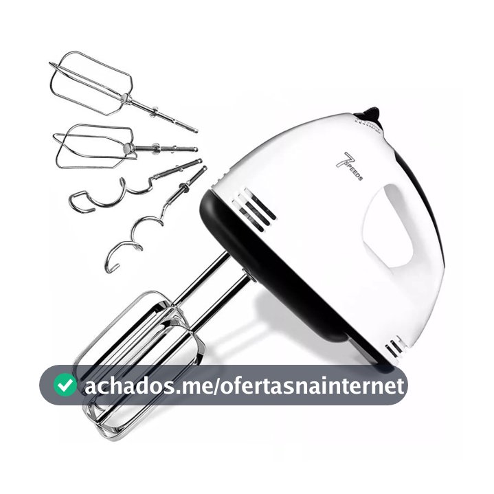 Batedeira De Mão Elétrica Bolo Chantilly 7 Velocidades 260W Batedeira Massa Bolo Ovos 220V