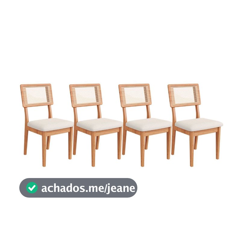 Conjunto Sala de Jantar Cadeiras 100% MDF Estofadas Casa Decoração Móveis Banco Banquetas CJ CA35