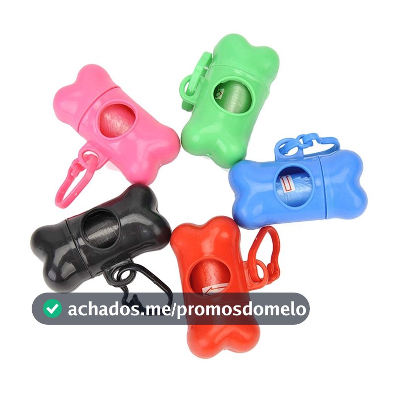 Kit Cata Caca Com 2 Refis Sacos Porta Saquinho Pet Cães Gatos Cachorro Recolher Cocô