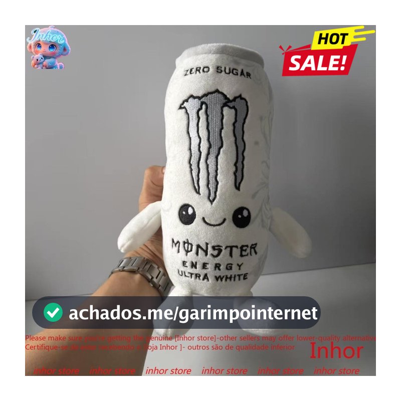 25cm Monstro Energia Ultra Branco Boneca De Pelúcia Super Macio Zero Açúcar Brinquedo Bonito Para Meninas Meninos Fãs Cr