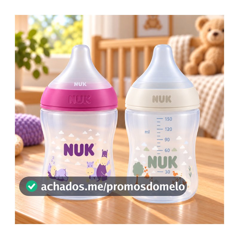Mamadeira NUK Perfect Match 150ml Fluxo Lento Air System Infantil Controle Temperatura 0m+