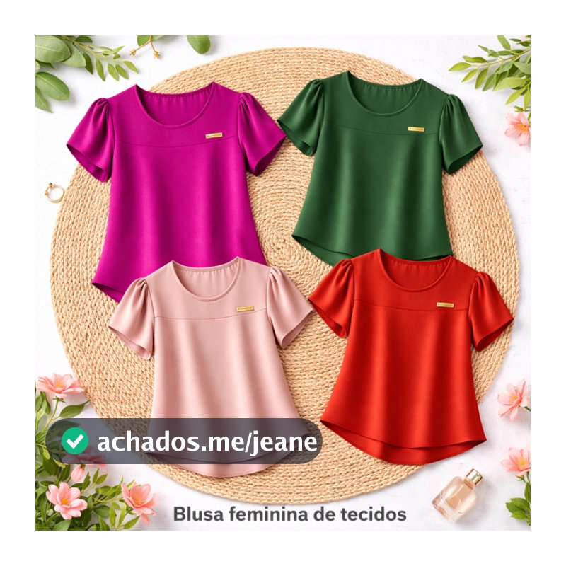 Blusa Feminina Elegante Manga Curta Ideal para Trabalho