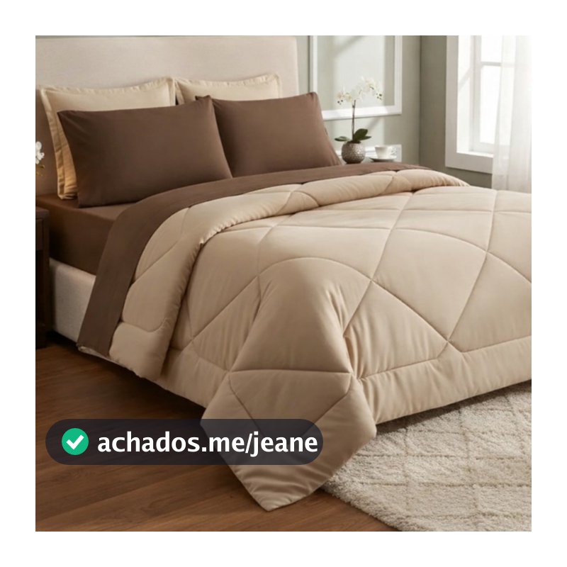 KIT CONFORTO 03 PEÇAS CASAL KING DUPLA FACE EDREDOM COM FRONHAS VÁRIAS CORES PROMOÇÃO !