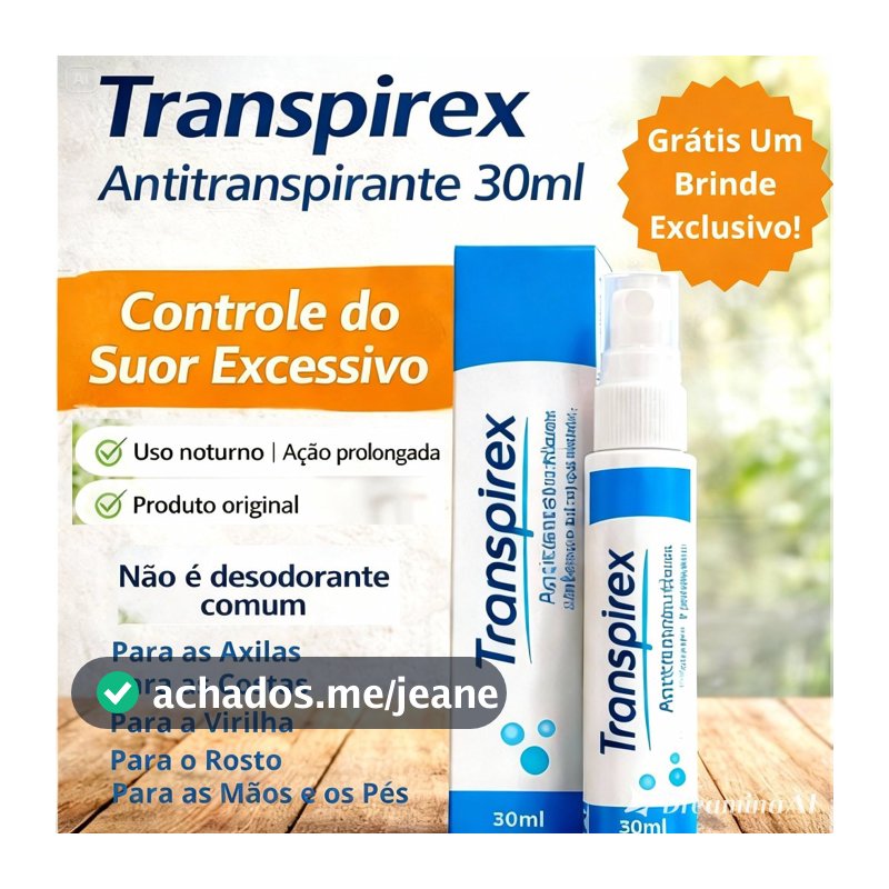 Transpirex Antitranspirante Forte Original Contra Hiperidrose Suor Excessivo e Odor (Efeito 7 Dias)