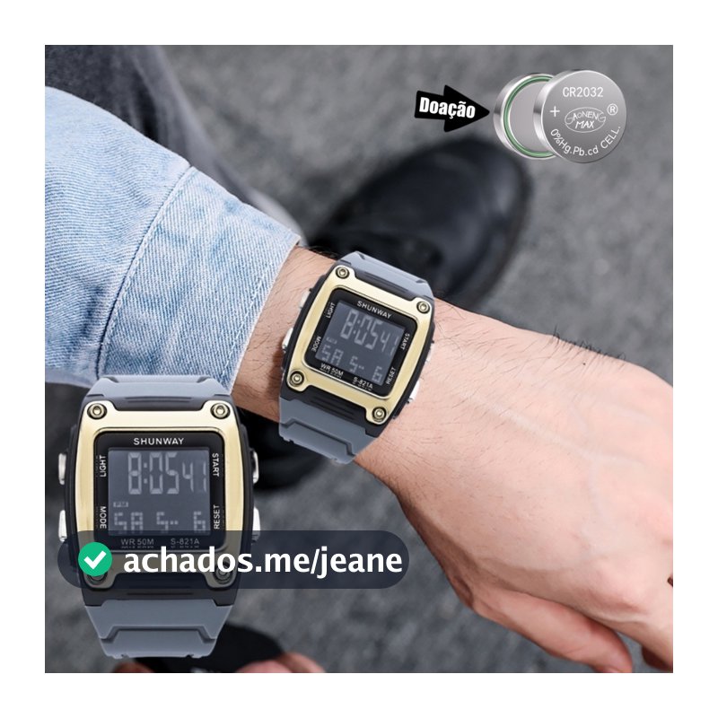 Relógio Masculino Digital De Pulso Moda À Prova D 'Água Eletrônico Esportivo Multifuncional