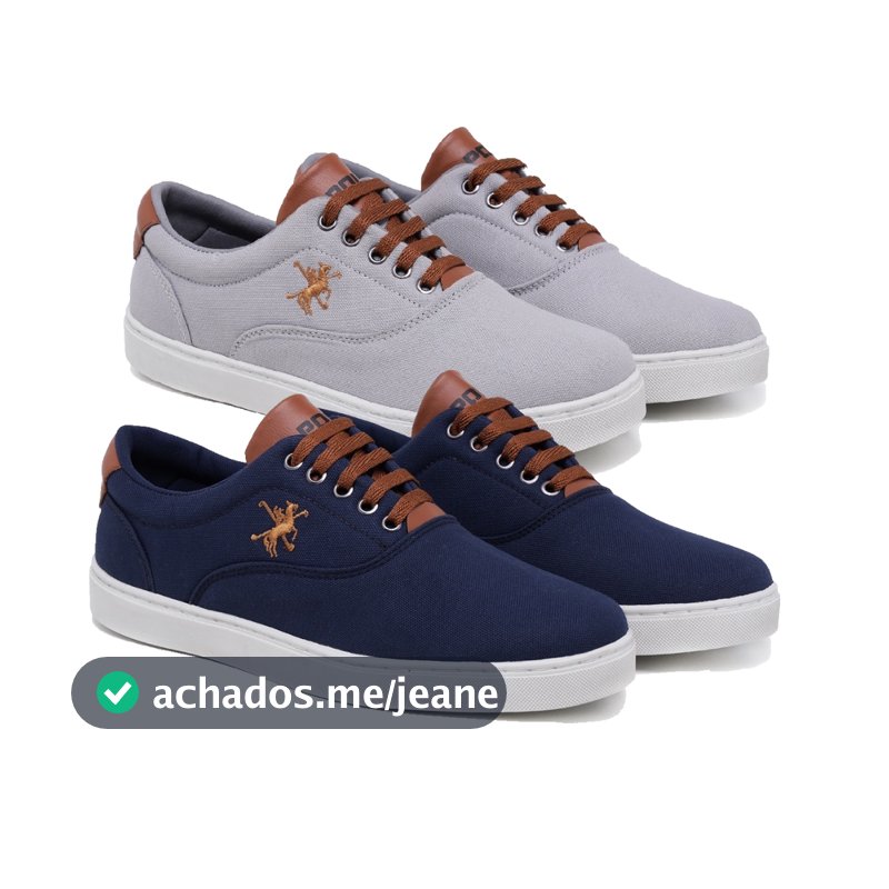 Kit 2 Tênis Polo Fran Sapatenis Masculino Casual Cano Baixo Miami