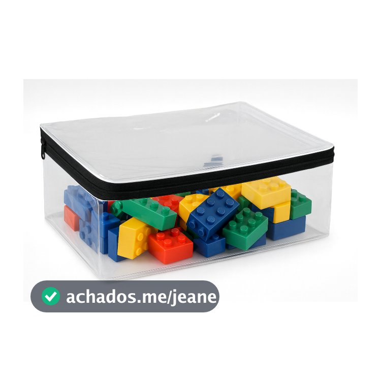 Kit 5 Saco Organizador Guarda Roupa Brinquedos C/ Ziper Preto Caixa Baú Quarto Infantil