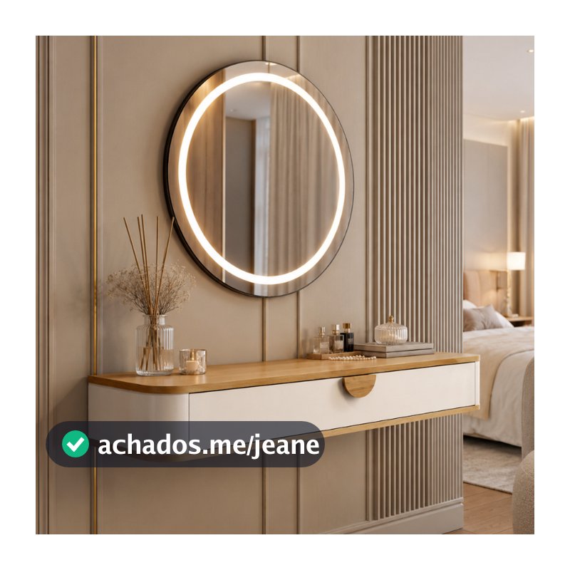 Penteadeira Suspensa Camarim com Gaveta Multifuncional para Quarto Organizador Decorativa Retrô MDF