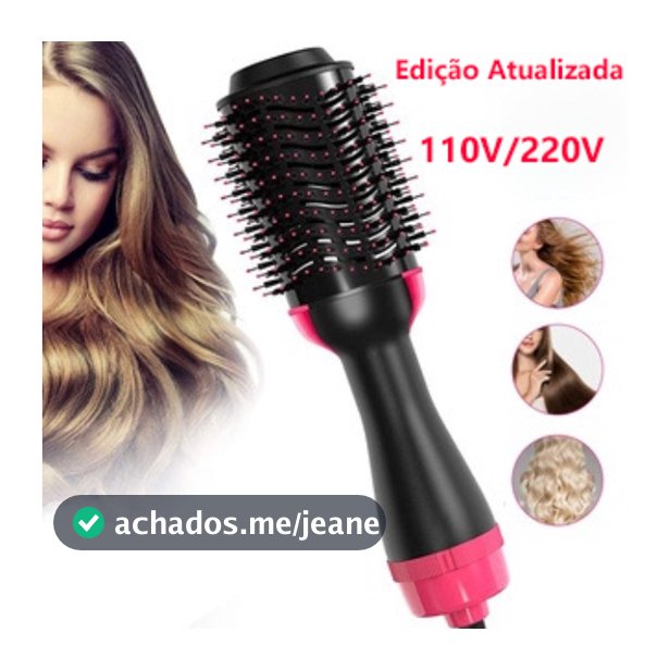 Escova Secadora 110/220v Alisador Elétrica Escova de ar quente Modeladores de cabelo Com 3 Em 1 Hair