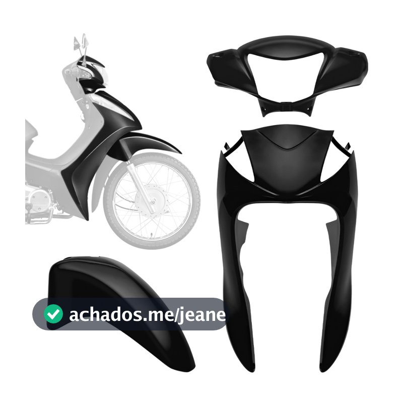 Kit Carenagem Plástico Pro Tork 3 Peças Moto Honda Biz 125 2011 2012 2013