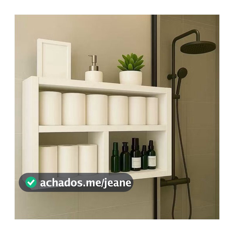 Nicho Retangular com Divisória MDF Branco