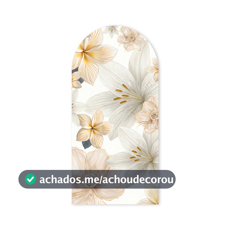 Capa Festiva Moderna Painel Romano Tema Floral Flores Cute Clean Eventos Casamento Noivado Oferta