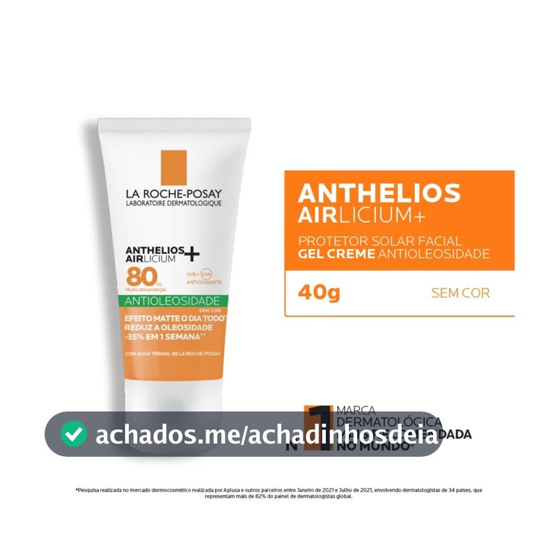 Protetor Anthelios Airlicium Antioleosidade Fps80 40g