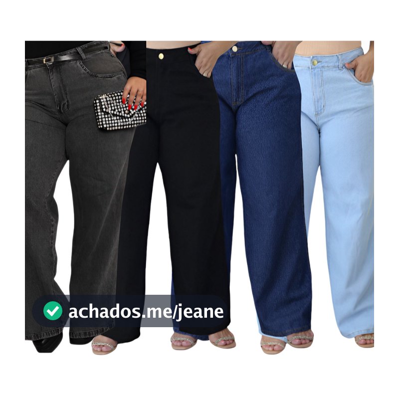 calça wide leg! PLUS SIZE PANTALONA 46 ao 56