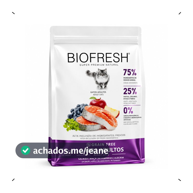 RAÇÃO BIOFRESH GATO ADULTO SALMAO 7,5KG