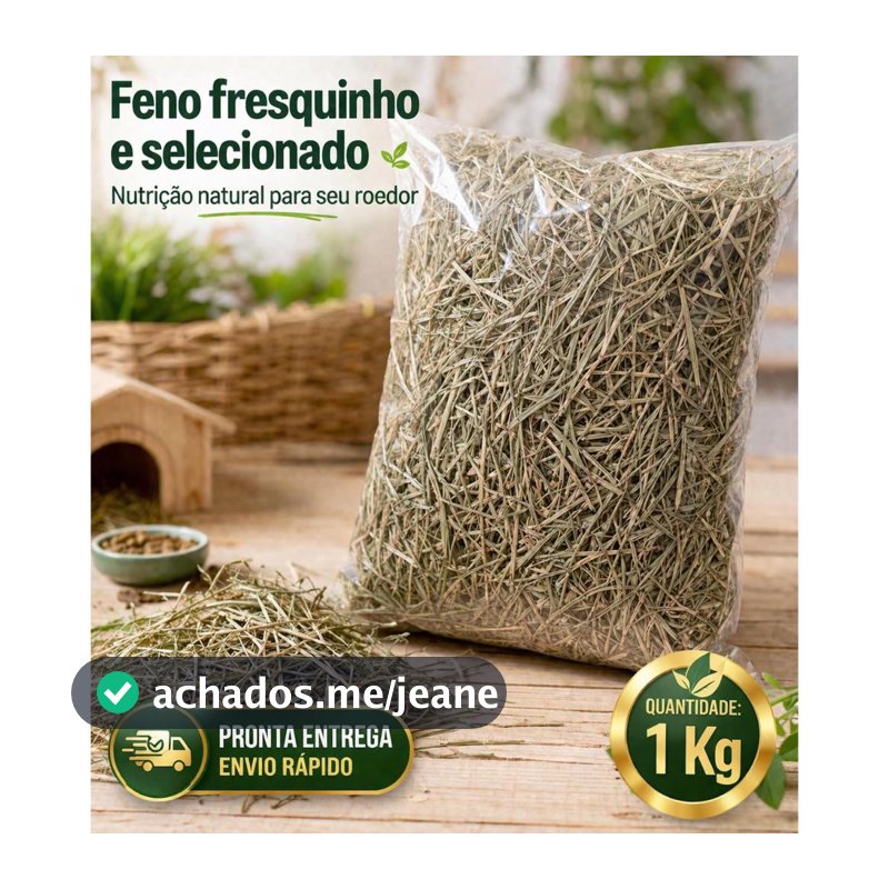 Feno Verdinho Cheiroso Coelho Porquinho da índia Hamster
