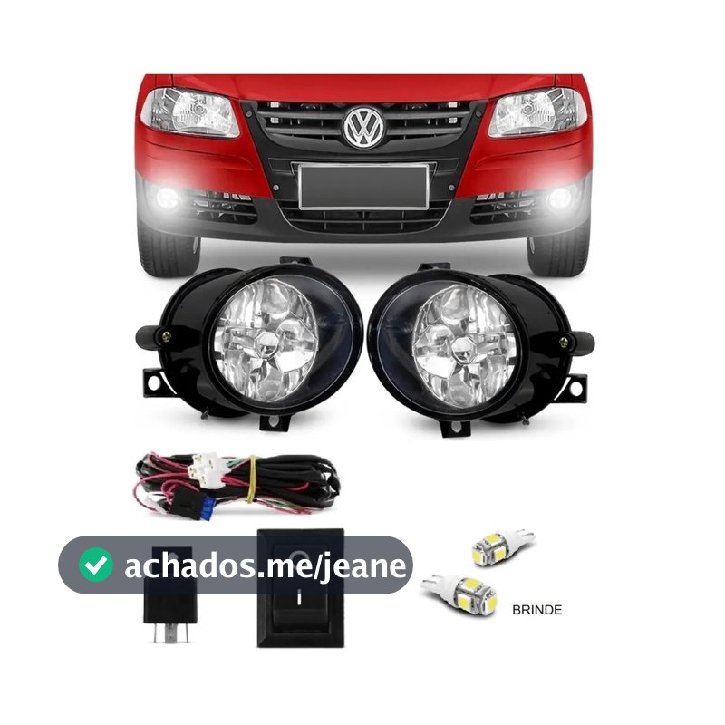 Kit Farol Milha Gol Parati Saveiro G4 2005 A 2008 + Par de pingo t10 5050 5 leds