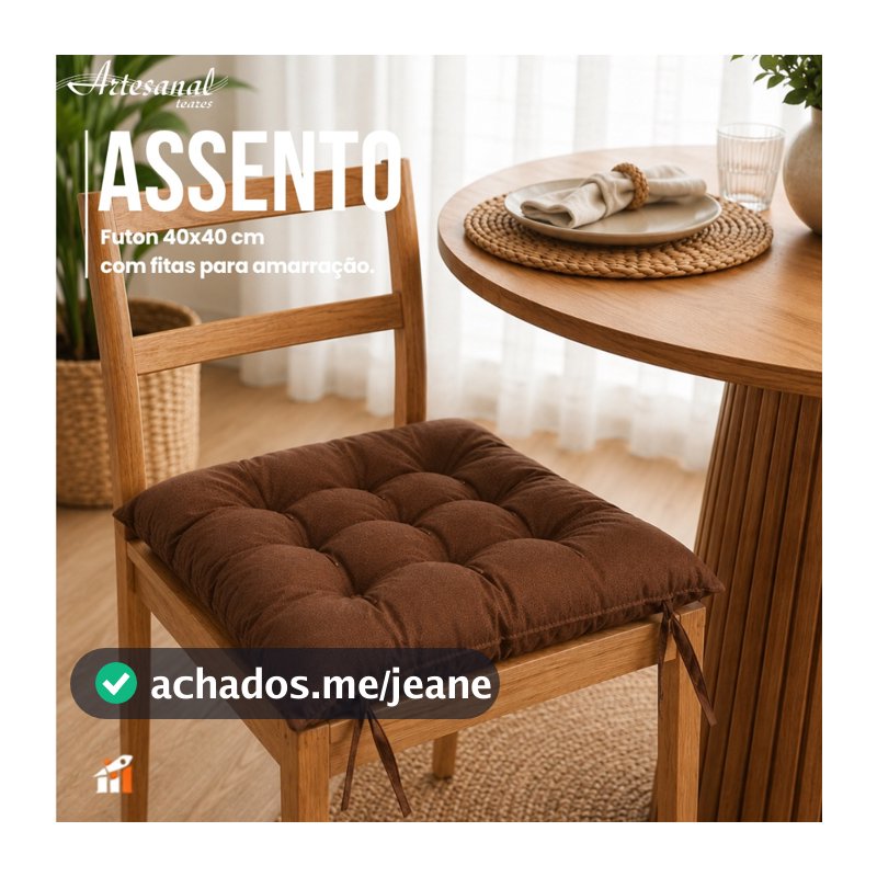 Kit Assento com 6 ou 4 Peças Futon 40x40cm Oxford Liso – Praticidade e Conforto