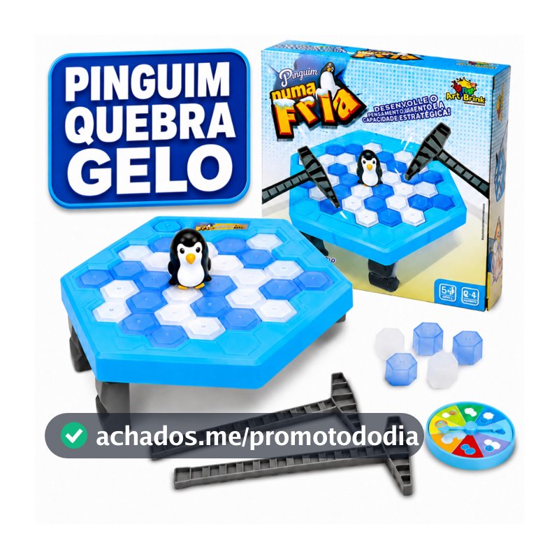 Jogo Pinguim Quebra Gelo Numa Fria Infantil Com 2 Martelos