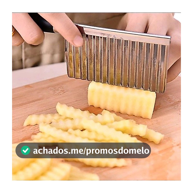 Cortador Ondulado De Batata Inox Fatiador Legumes Frutas Verduras Faca Cozinha Batata Chips