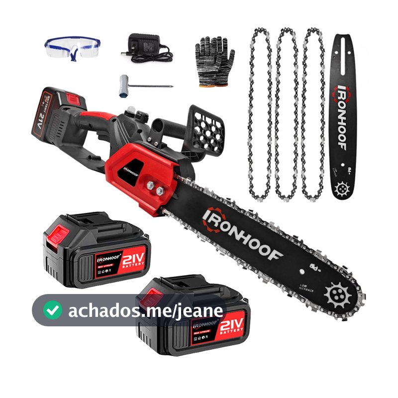 Moto Serra Elétrica 6/12 Polegadas Potente 3000W Brushless Com 2 Baterias