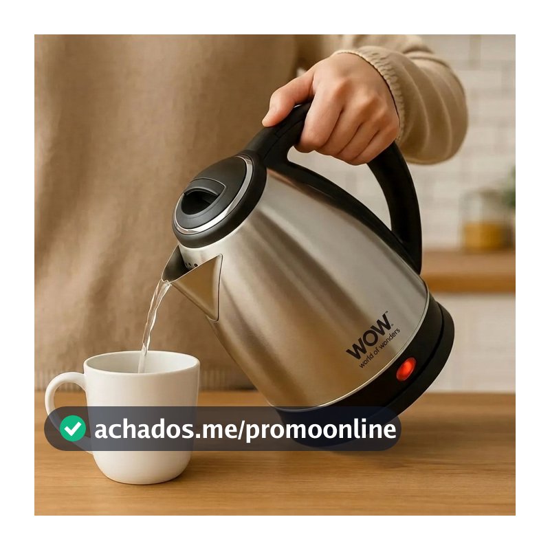 Chaleira Elétrica Jarra 1.8L Café Chá Inox 220v
