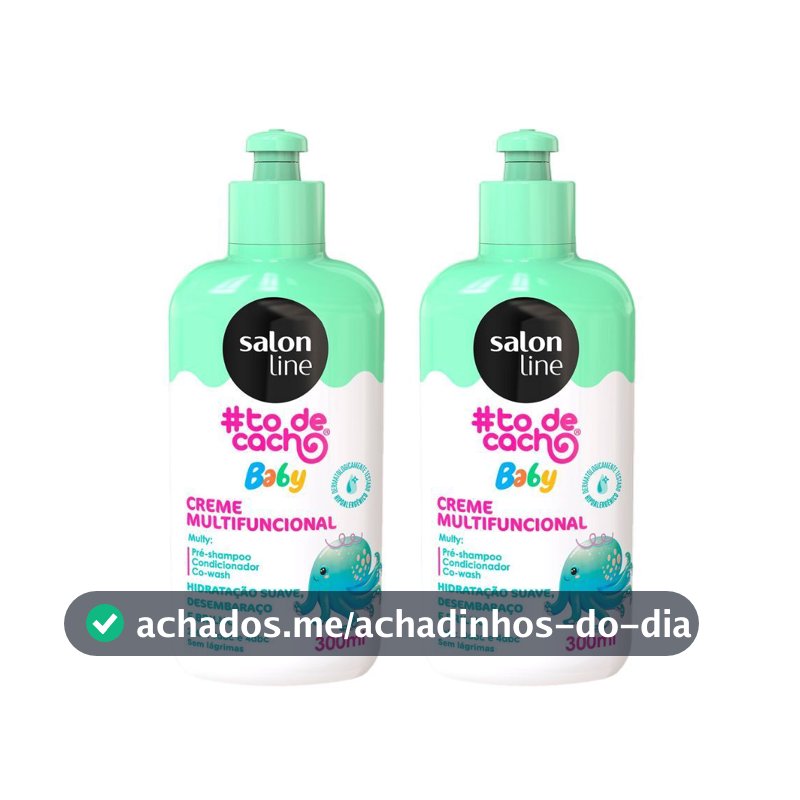 Kit com 2 Cremes Multifuncionais #Todecachinho Baby Salon Line
