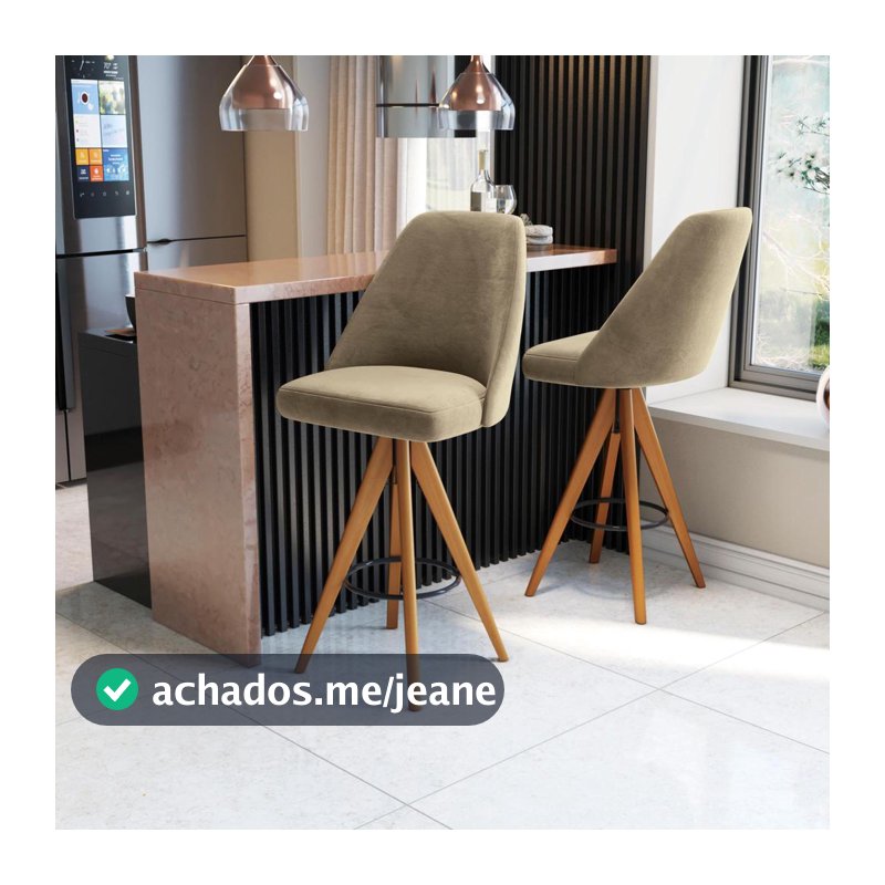 BANQUETA ZOE E-COMMERCE VELUDO DELUXE BEGE