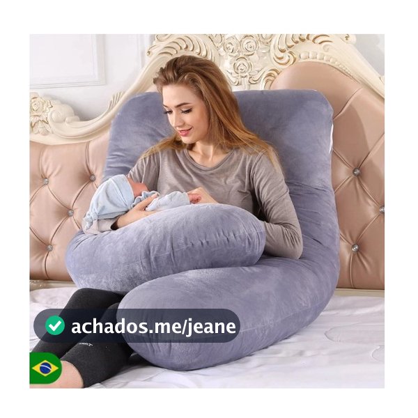 Almofada Travesseiro de Corpo Para Gestante Em Formato de U