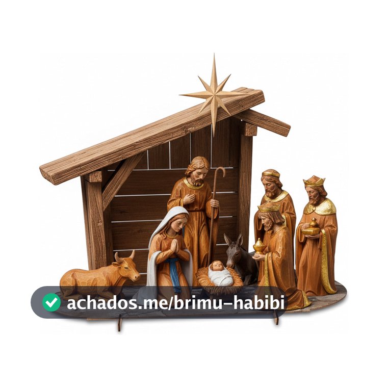 Presépio De Natal Manjedoura Decoração Enfeite Natalino Mdf