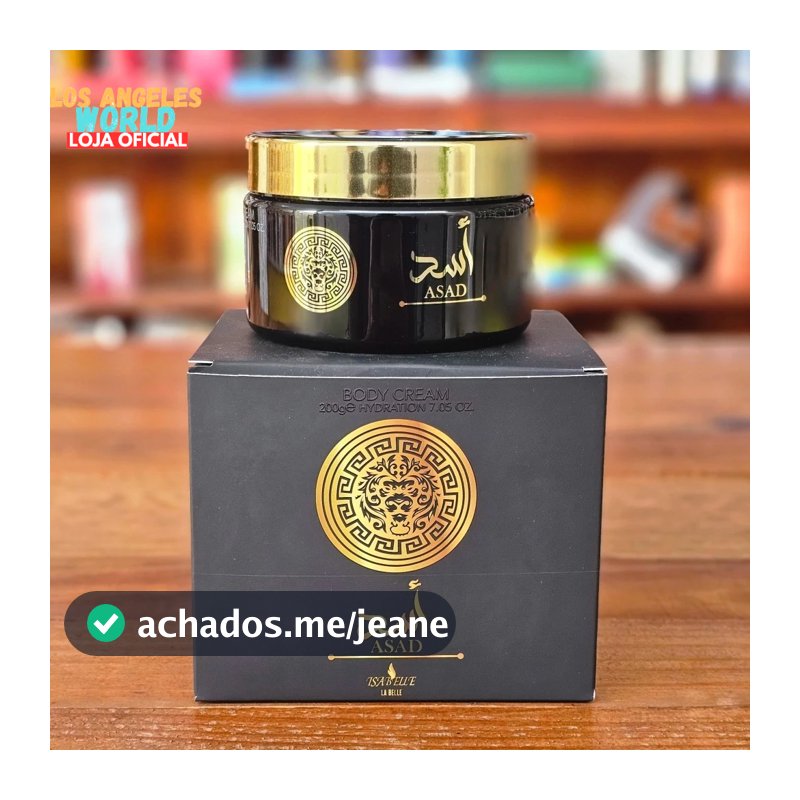 Creme Hidratante Corporal Asad 200g Pote - Isabelle la Belle Creme de Corpo árabe perfumado