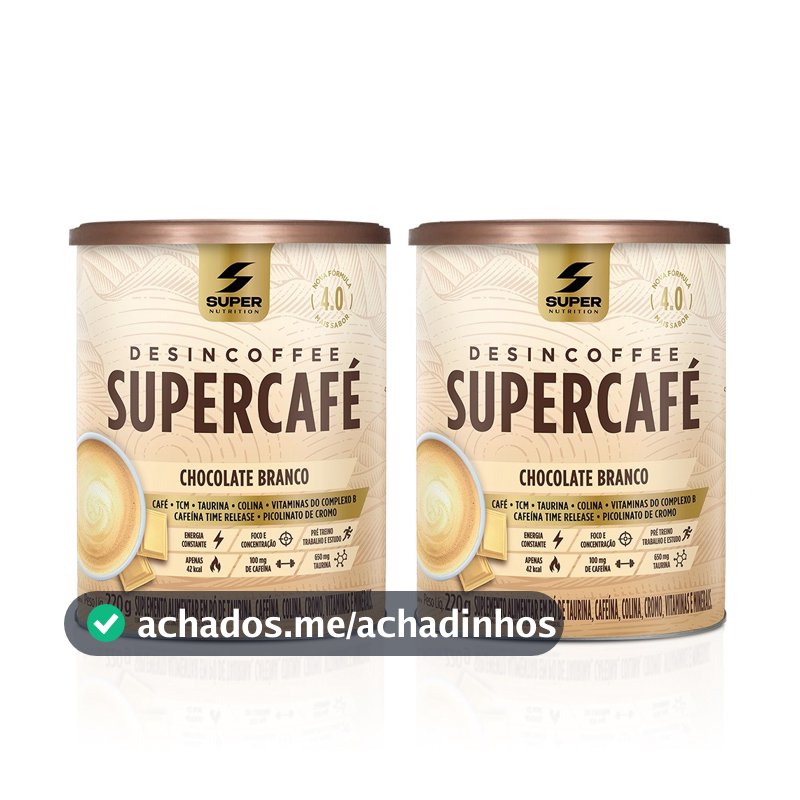 02 Latas de Supercafé Chocolate Branco