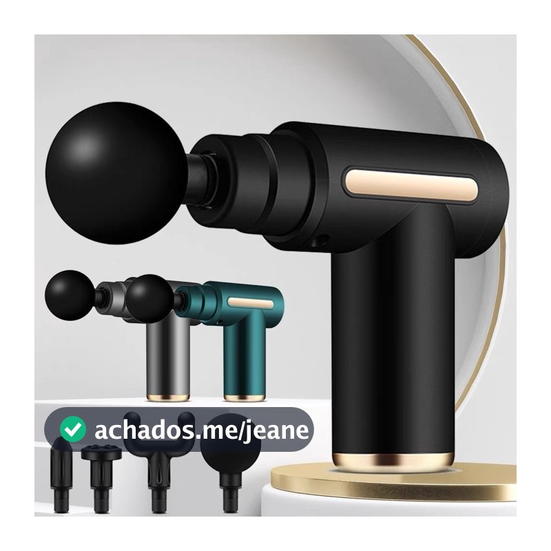 Massageador Muscular Portátil para Relaxamento Fitness com 4 Cabeças