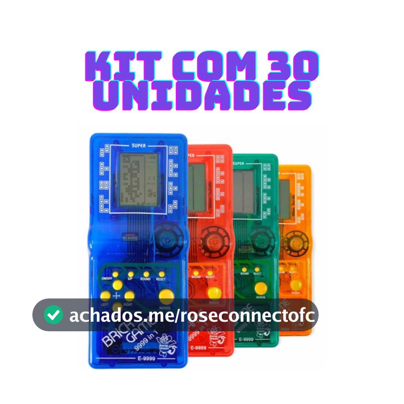 Kit com 30 Super Mini Game Retro Brinck Game Portátil 9999 jogos