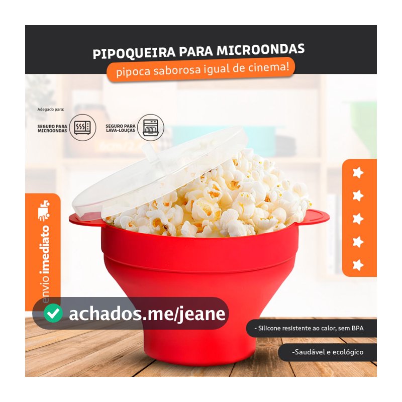 Pipoqueira De Silicone Para Micro-ondas C/ Tampa- Bhz Store