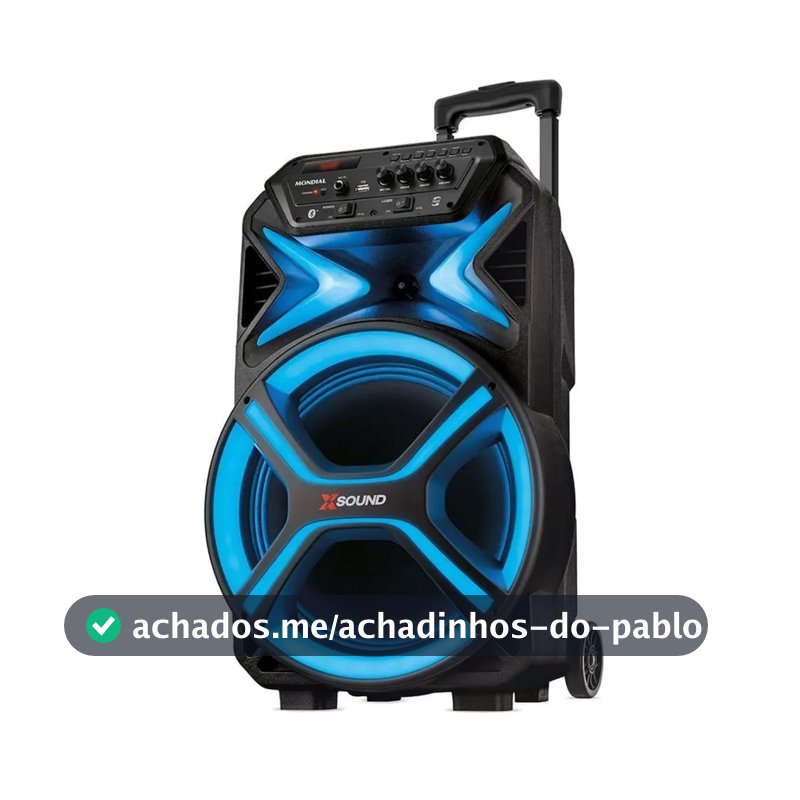 Caixa de Som Amplificadora Mondial CM-550-L com Led 550W