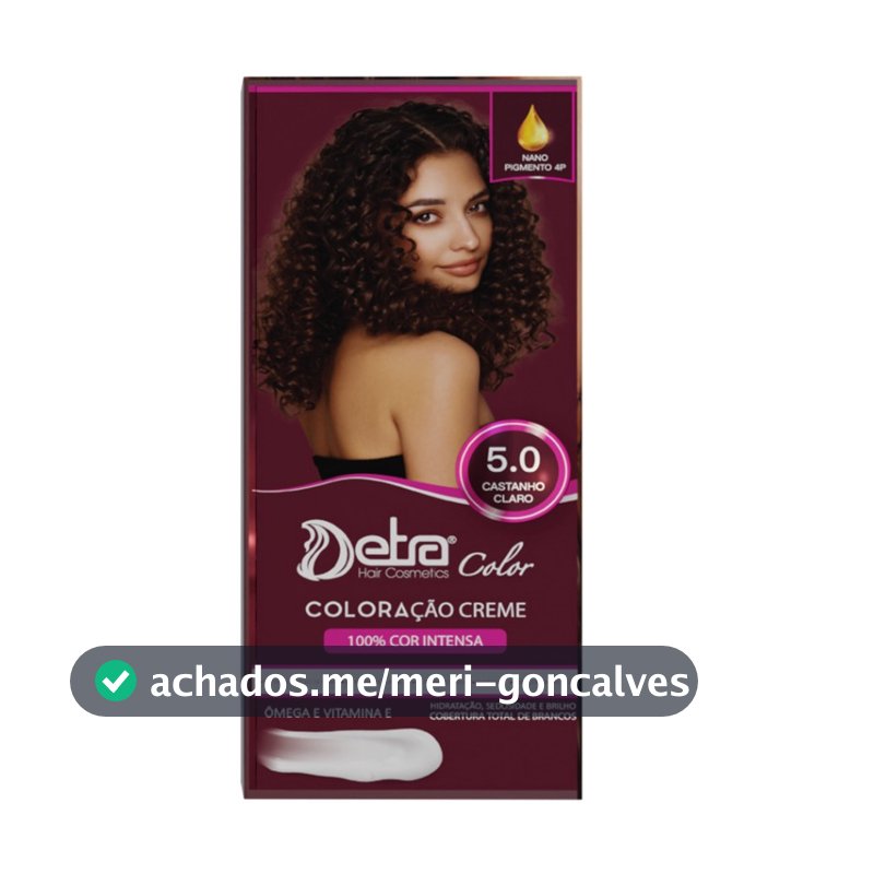 Kit color 5.0 Castanho Claro 50gr Coloração creme Tinta de cabelo -  Detra Hair Cosmeticos