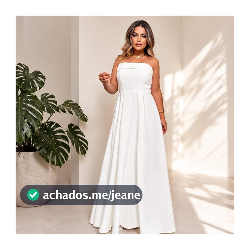 Vestido Tomara Que Caia Feminino Alfaiataria Premium Elegante Casual Chic Blogueira Tamanho Único 38 ao 44