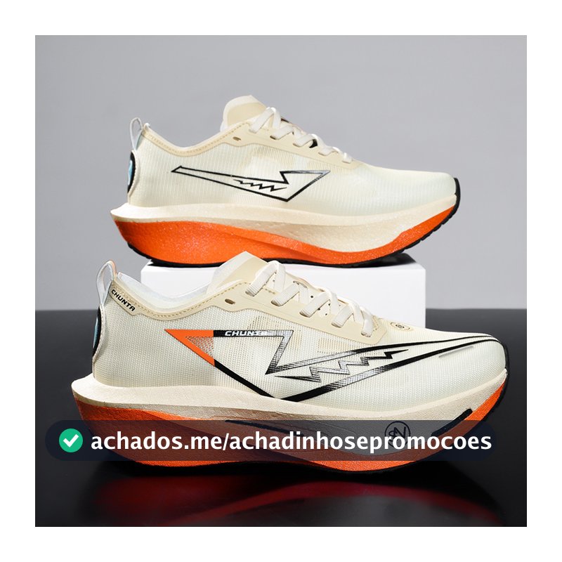 Tênis De Corrida Placa De Carbono CHUNTA , Malha Respirável , Absorção De Choque , Profissional Unissex Para Treinamento