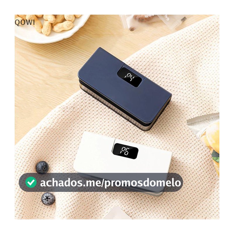 qo Mini Selador De Sacos Plásticos 2 Em 1 , Máquina Seladora De Saco De Calor Portátil , Paage , Seis Tela De Energia