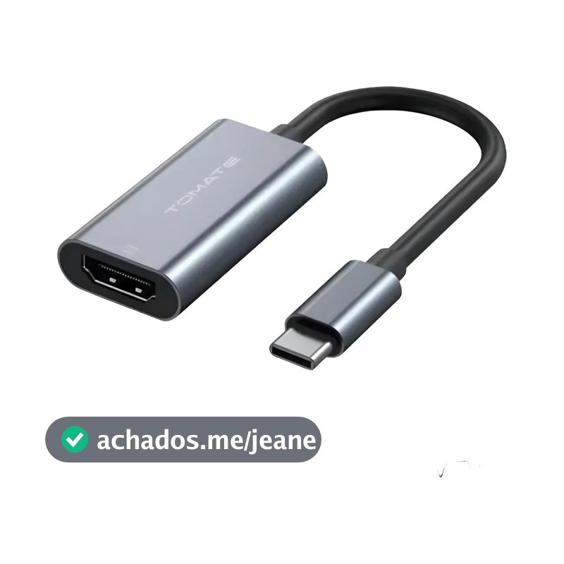 Adaptador Tipo C Converte Em Hdmi Hd 4k - Requer Celular com Saída de Vídeo (DP Alt Mode)