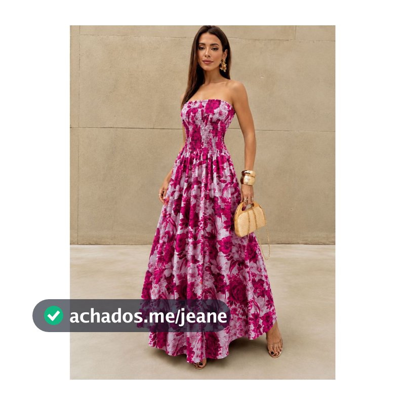 Vestido Longo com Estampa Exclusiva Vestido com elastex Verao Elegante