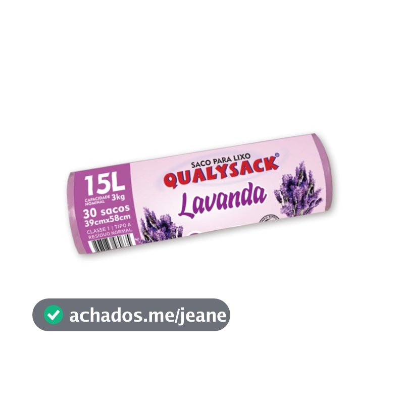 Saco De Lixo Pia e Banheiro com Aroma Lavanda 30 Un - 15L