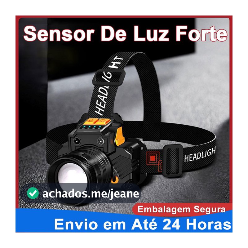 Cabeca Professional Lantern Led Prova Dágua Farol Recarregável Para Potente Forte Camping