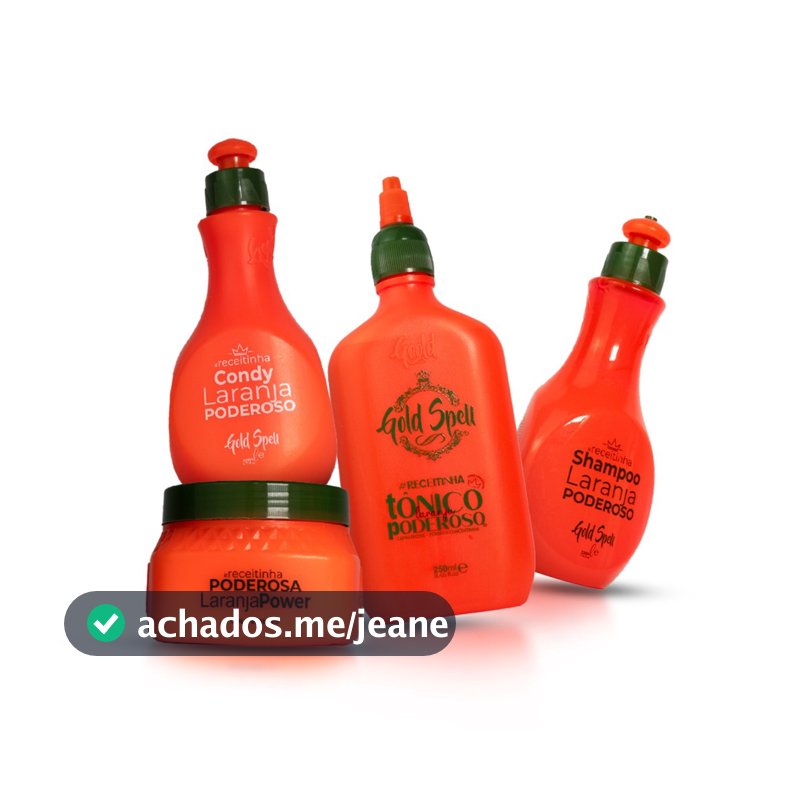 Novo Tonico Laranja Poderoso + Mask Poderosa Power + Shampoo + Condicionador Poderoso