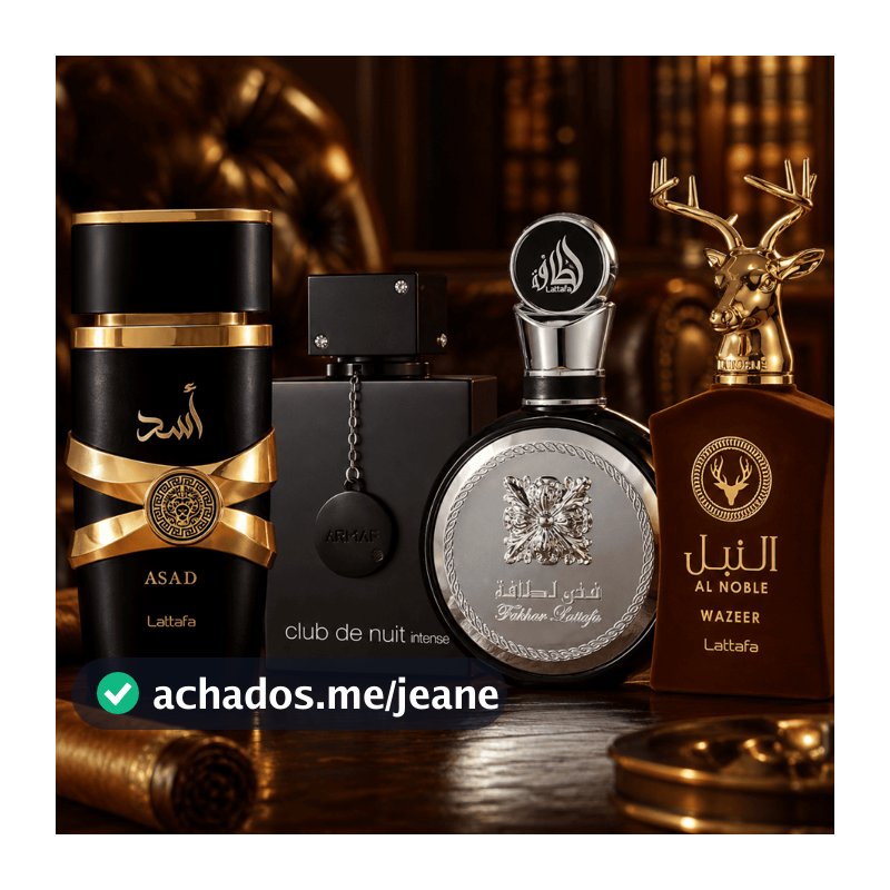 4 Perfumes Arabes Masculino 100ml Lacrado Luxo Frasco de Vidro Importado